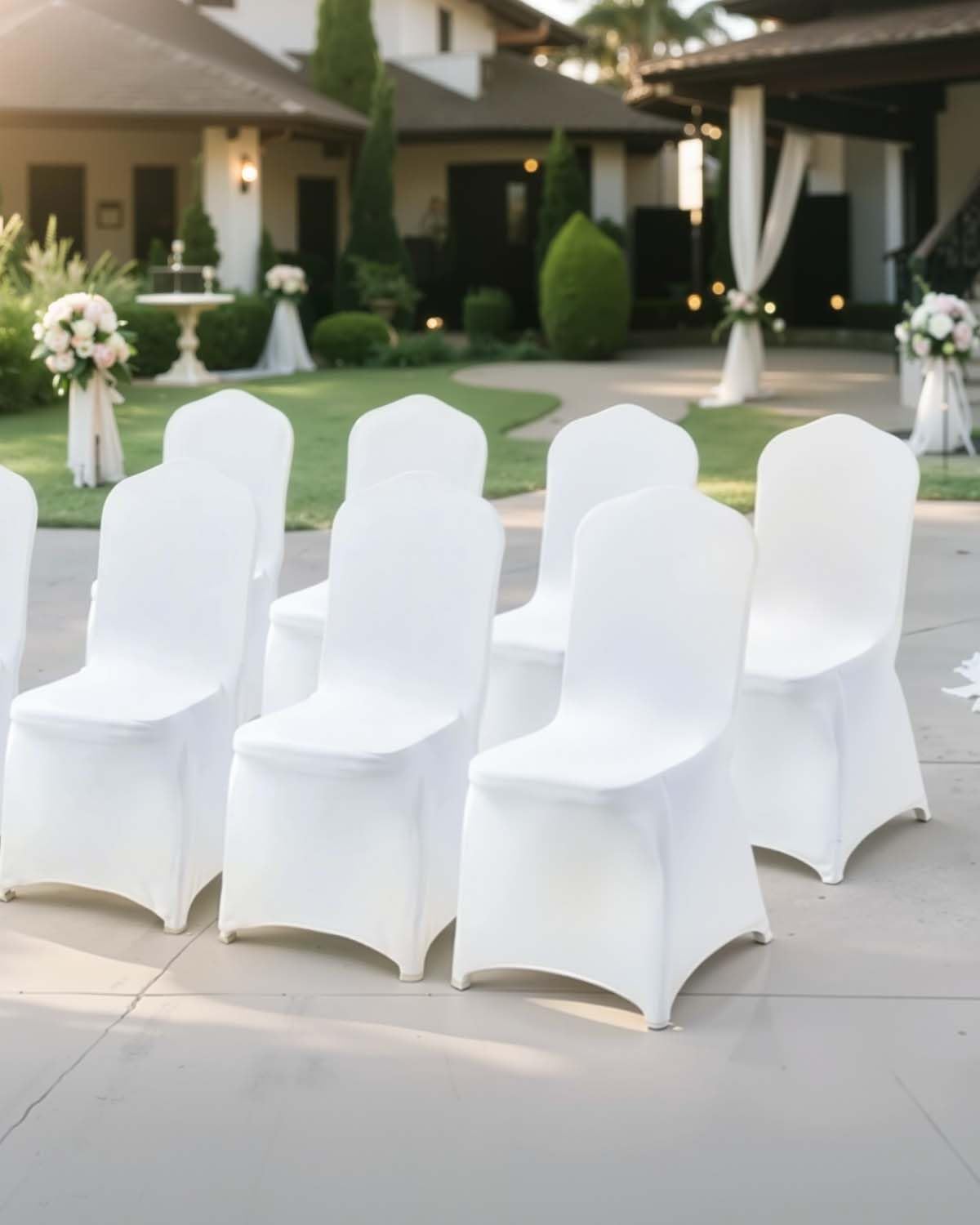 250 x fitted white chair covers