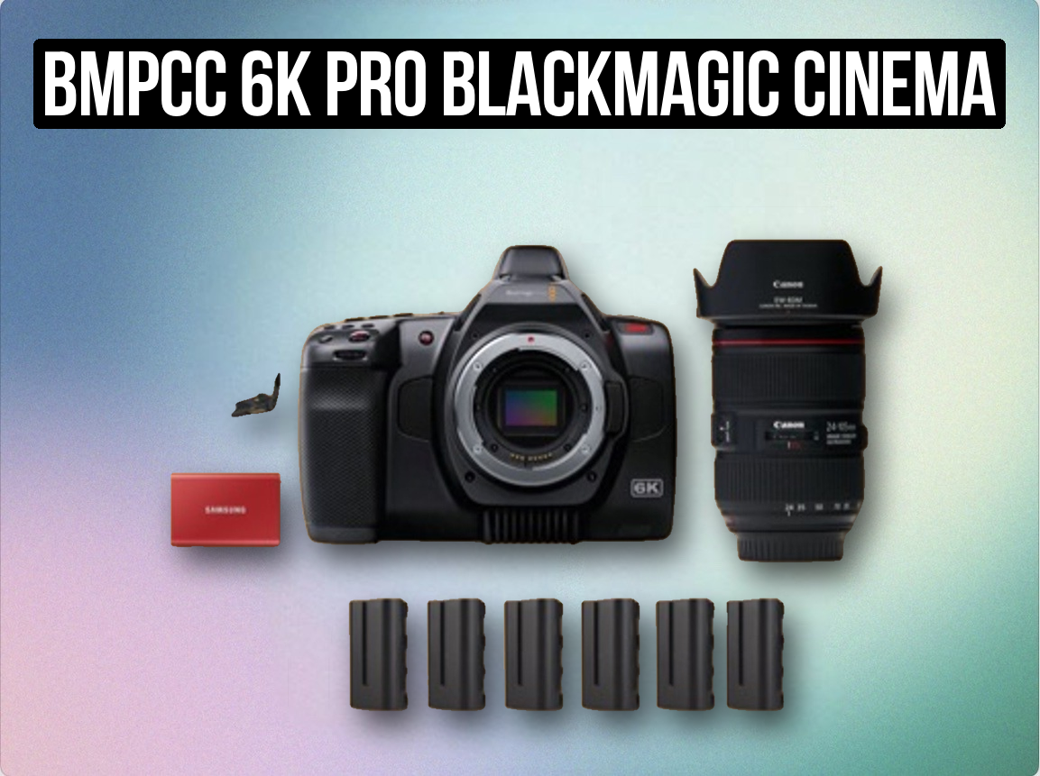 Bmpcc 6k pro blackmagic cinema camera + 24-105 mm lens bmpcc6k cannon zoom lens