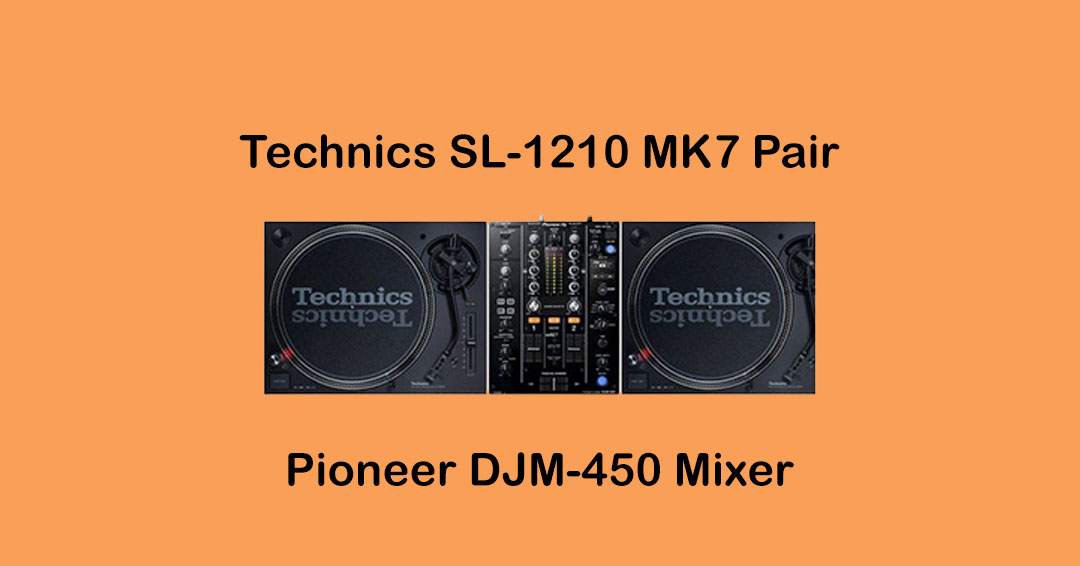 Technics sl-1210 mk7 pair and pioneer djm-450 mixer