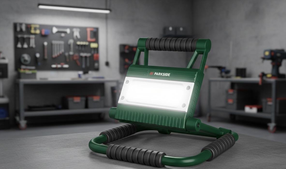 Led strålkastare arbetslampa 1500 lm  med powerbank