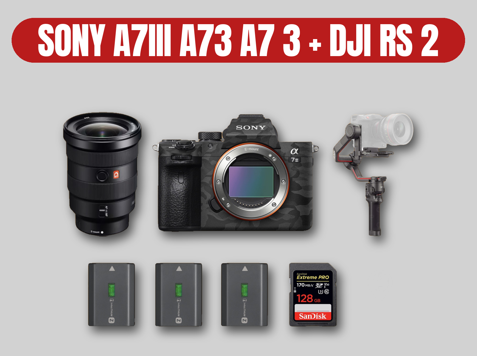 Sony a7iii 4k full frame mirrorless camera | dji rs 2 gimbal / sony 16-35mm f2.8 g master zoom lens / a73 / a7 3 / gm / g-master / ronin / fx3