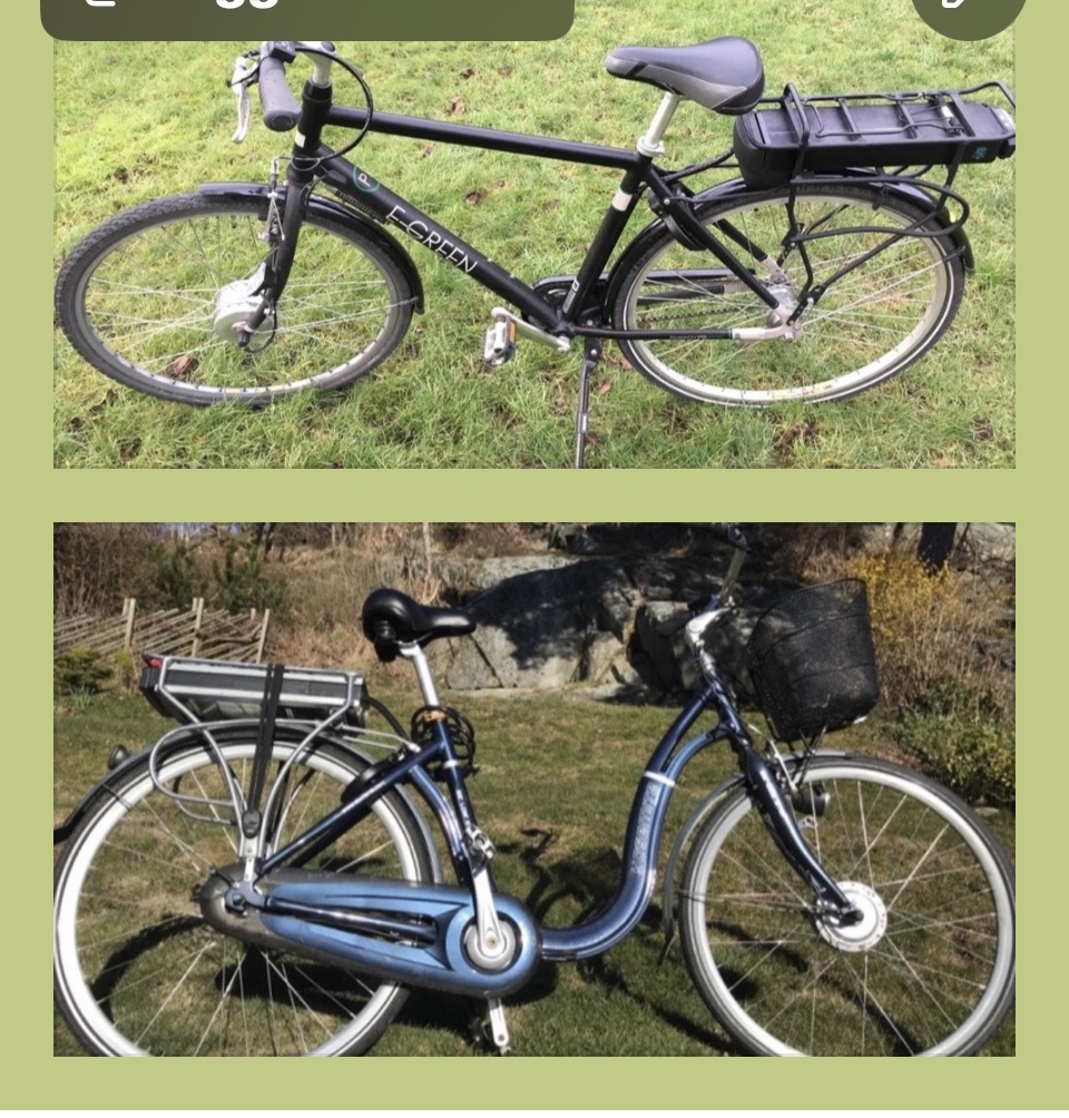 2 st elcyklar dam och herr