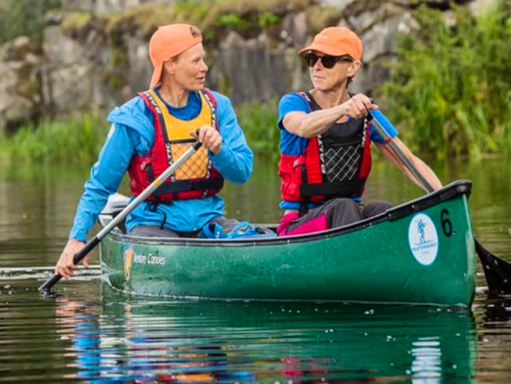 Kanot stabil med 2 paddlar