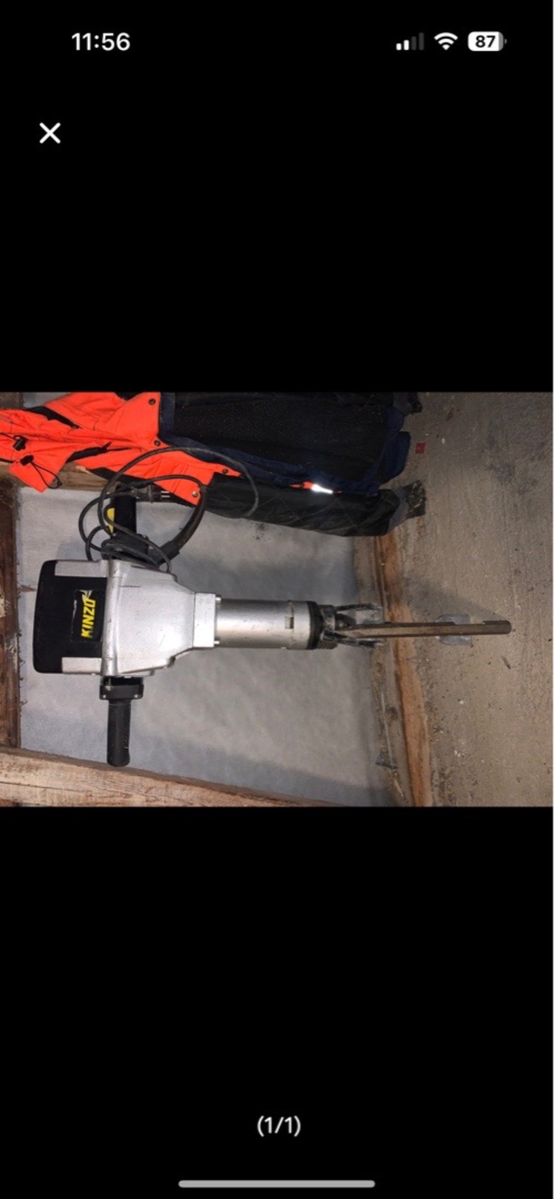 Kraftig meiselmaskin leies ut ca 30kg