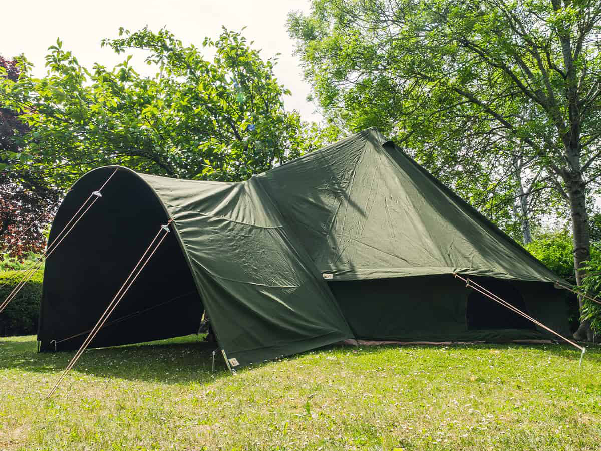Kokoon deluxe 5m bell tent with chimney fitting waterproof (olive) 