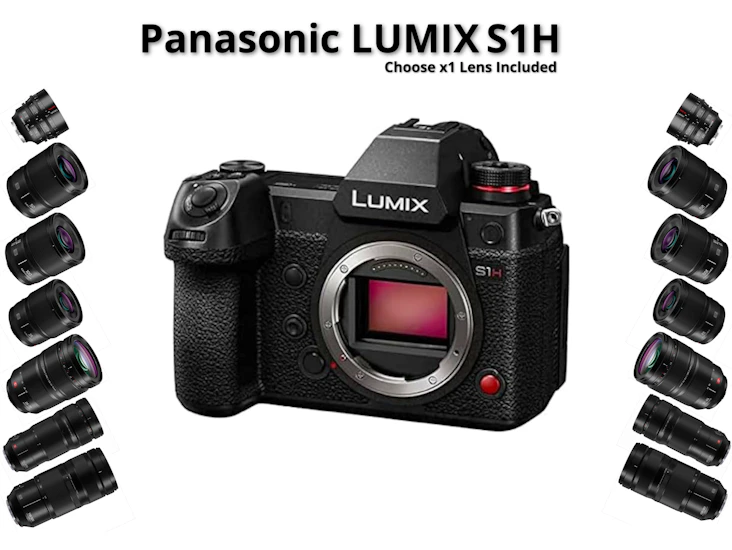 Panasonic lumix s1h + one panasonic lens