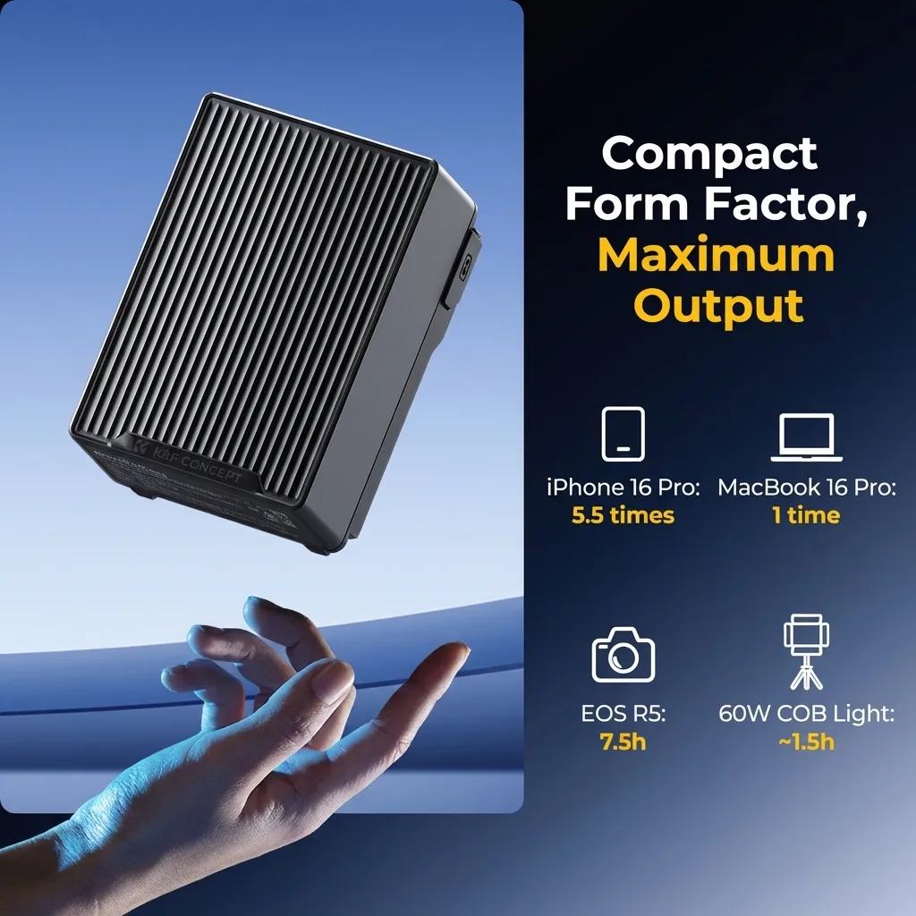 K&f concept v mount battery, 99wh 6700mah v-mount battery