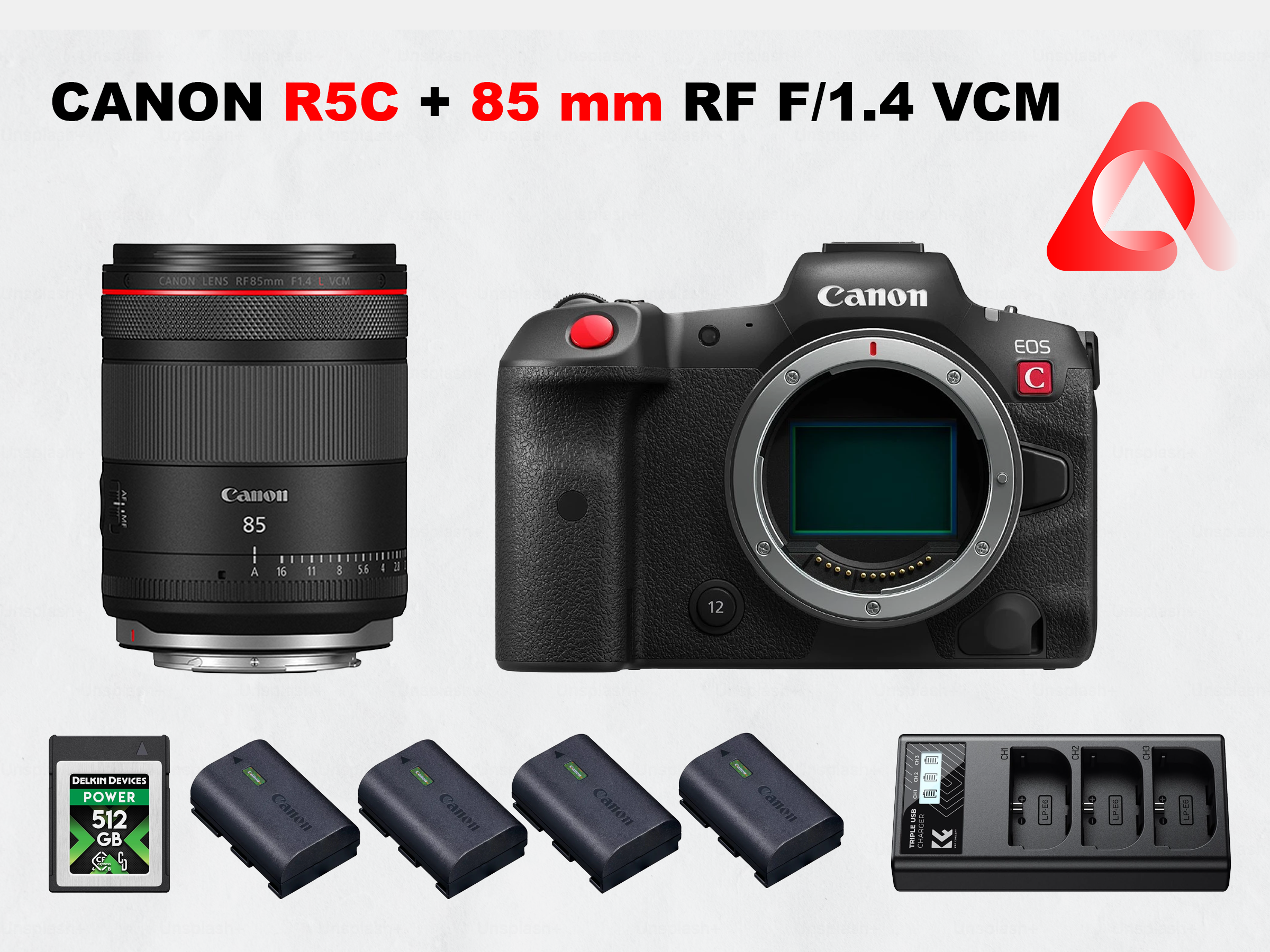 Canon r5c + 85 mm f/1.4 vcm rf bundle **brand new***