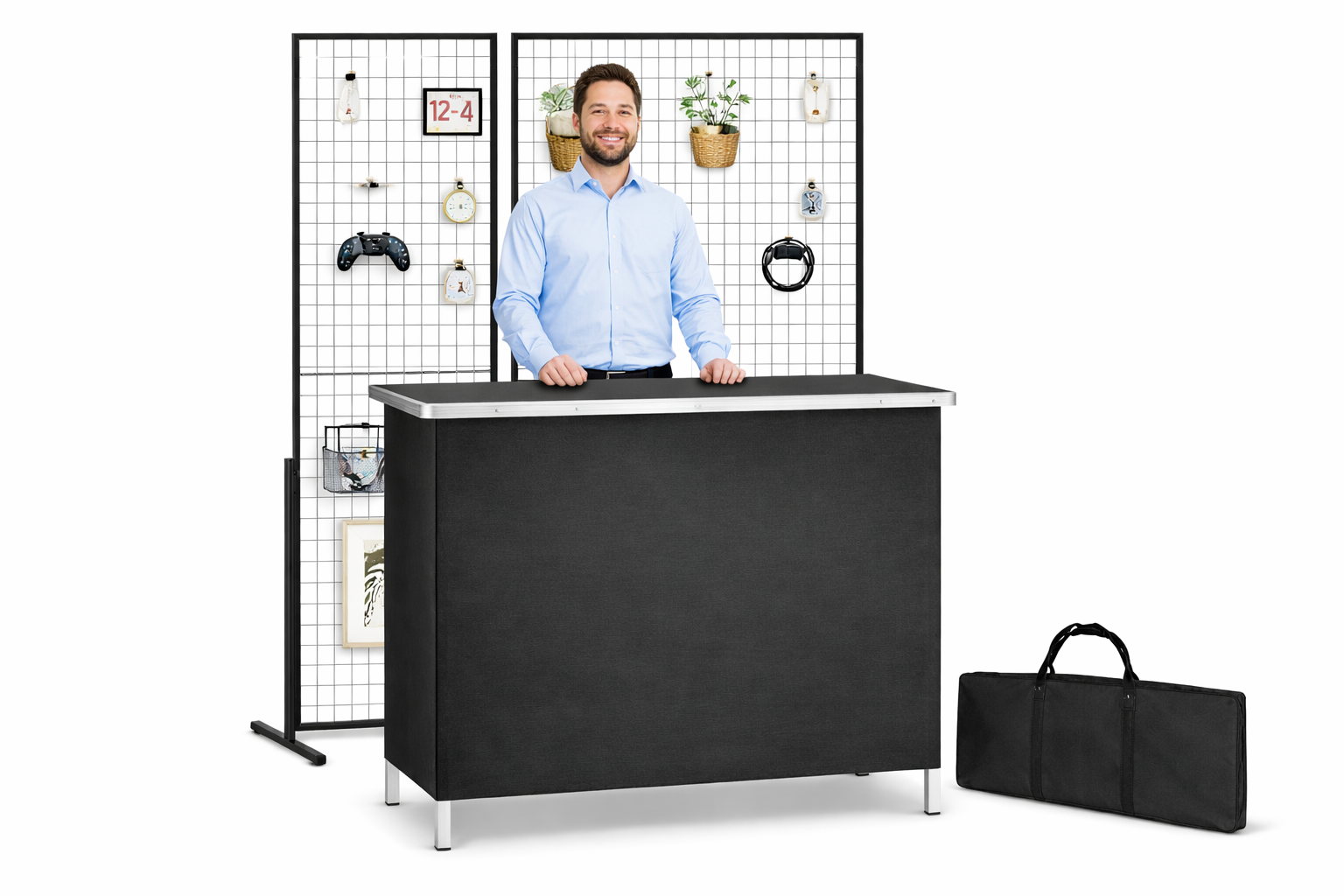 Komplett mässpaket – gridwall + mässbord 