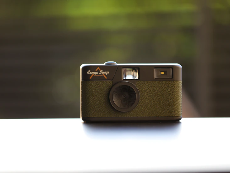 "engangskamera" til bryllup // grønn