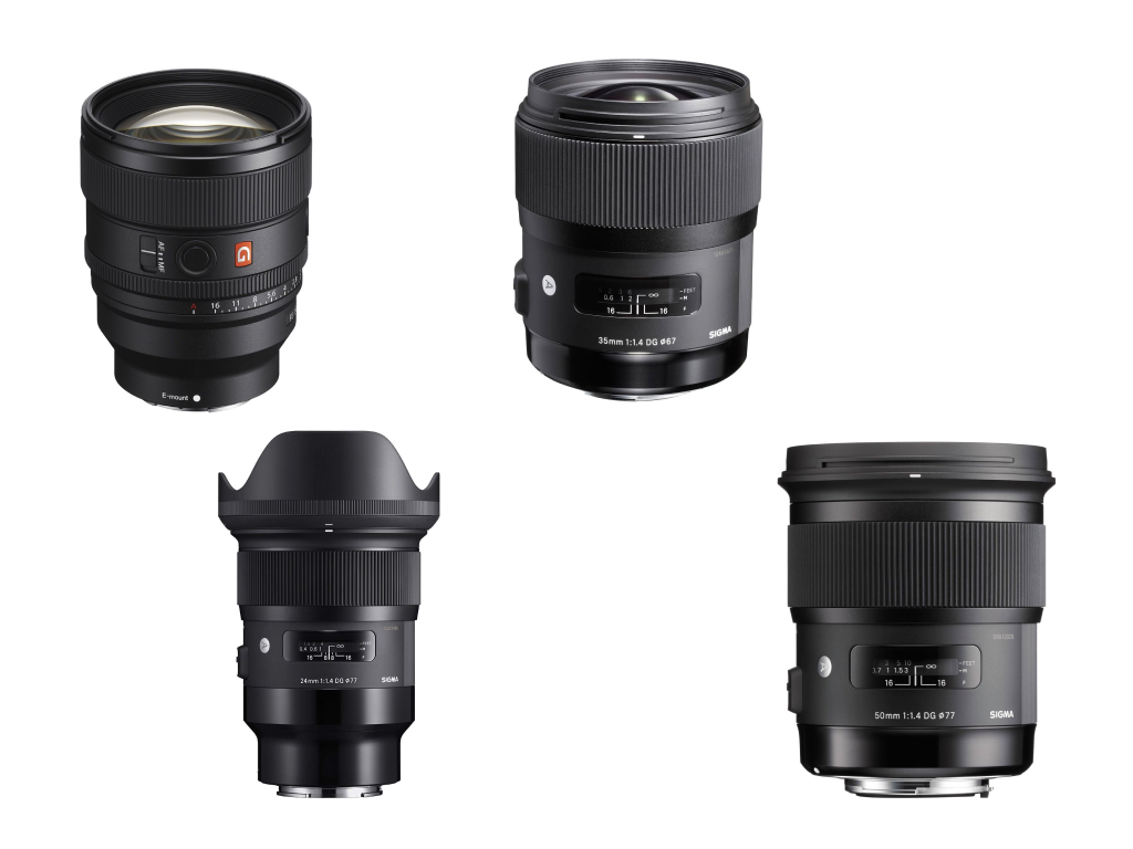 Sigma art lens kit 24,35,50mm e mount ff for sony + sony 85mm gmaster e mount ff