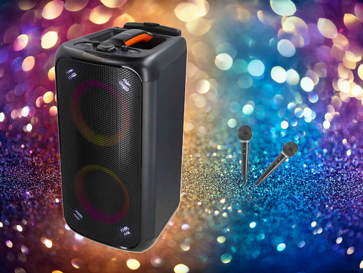 Karaoke med kraftig högtalare