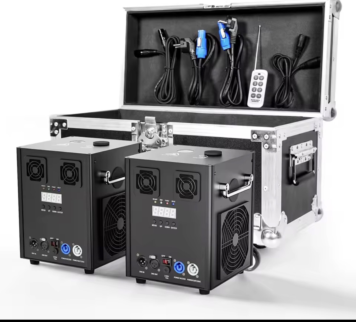 2st 750w cold sparkels + flightcase 