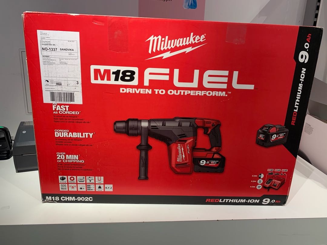 Milwaukee borhammer på batteri