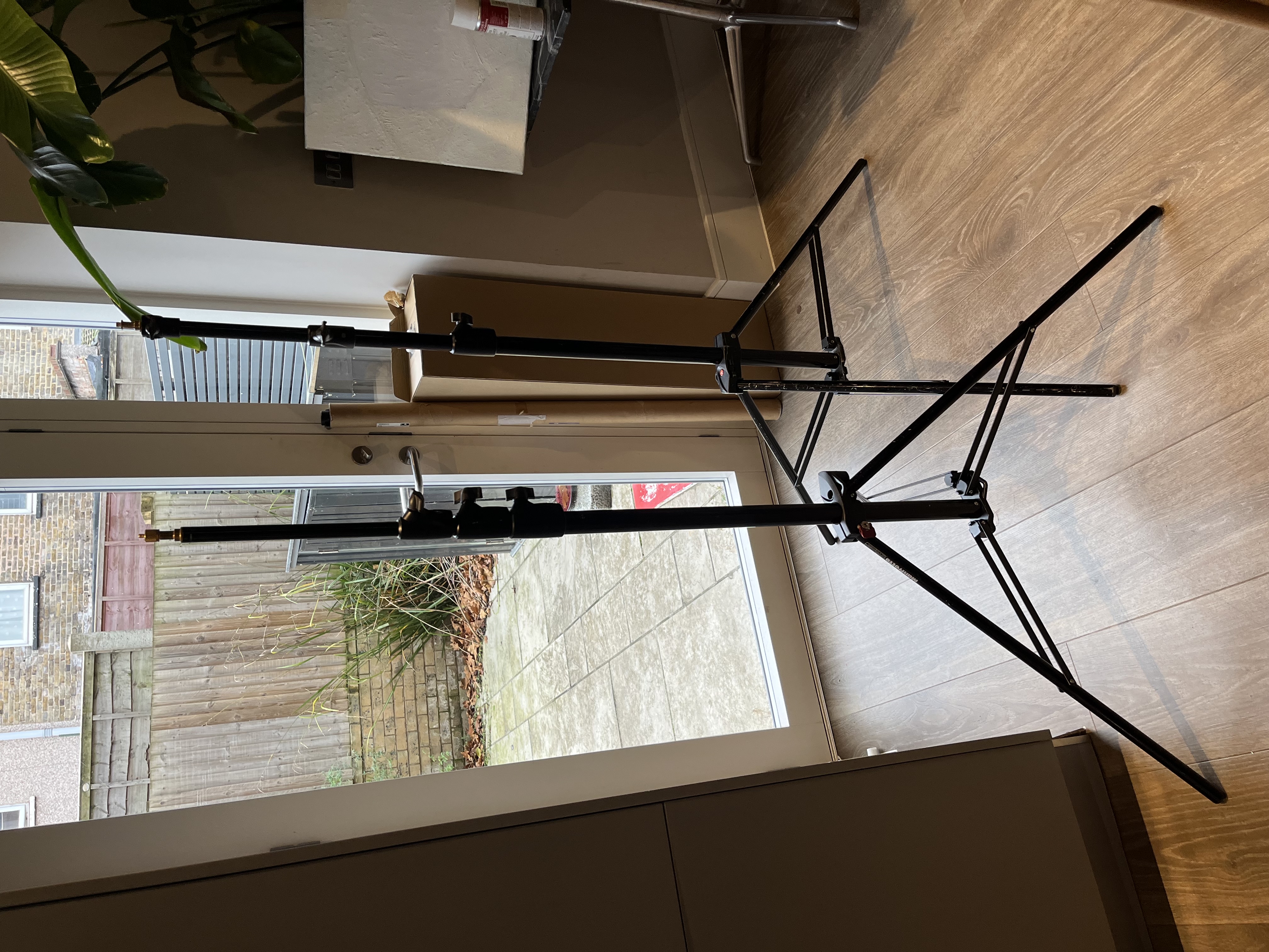 Pair of manfrotto stands 