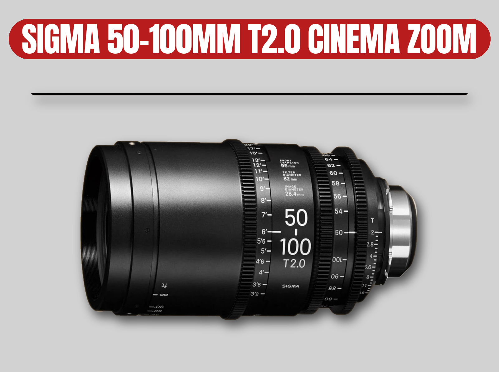 Sigma 50-100mm t2.0 cinema zoom lens | pl mount