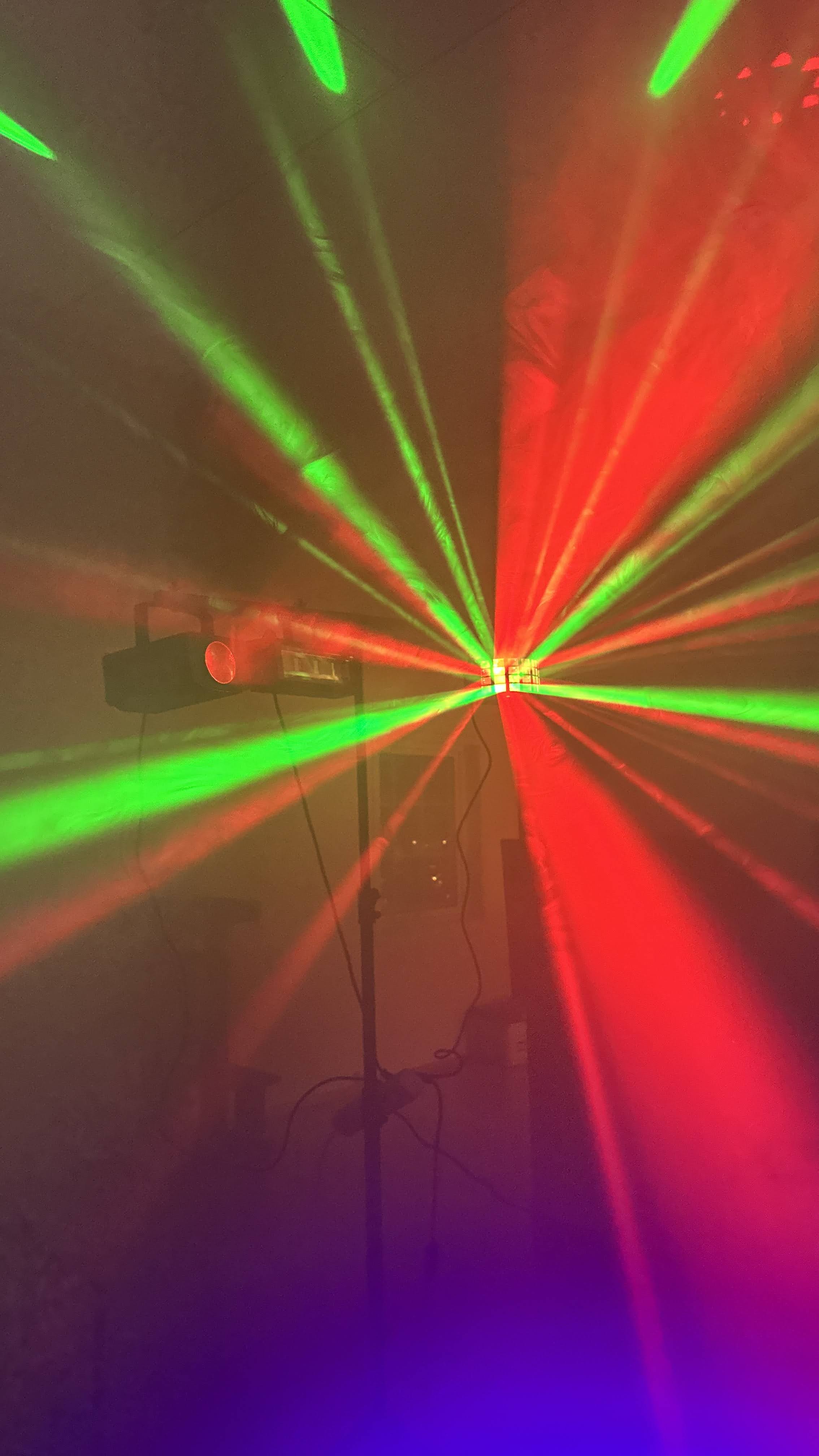Partypakke (lys, stativ, røykmaskin)