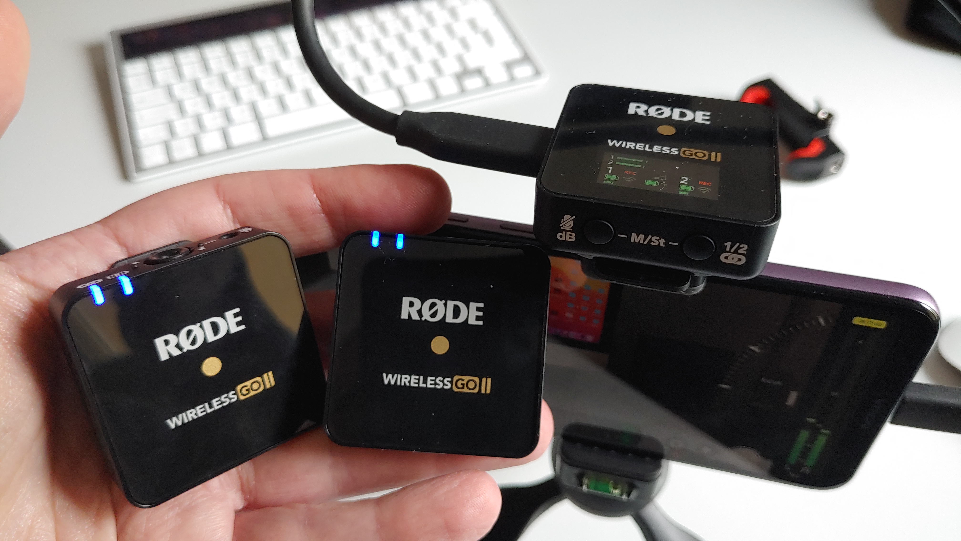 🎤 rode wireless go ii + 2x lavalier mics + connection bundle