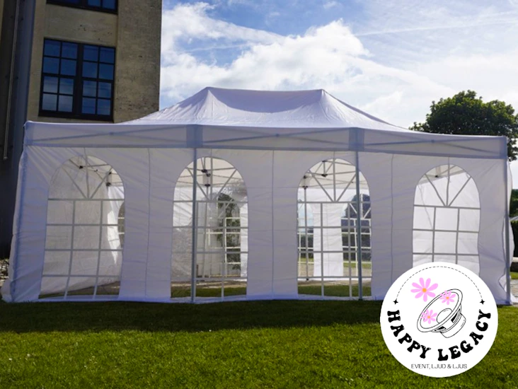 Partytält 4x6m pop-up vitt🎉(frakt möjlig)