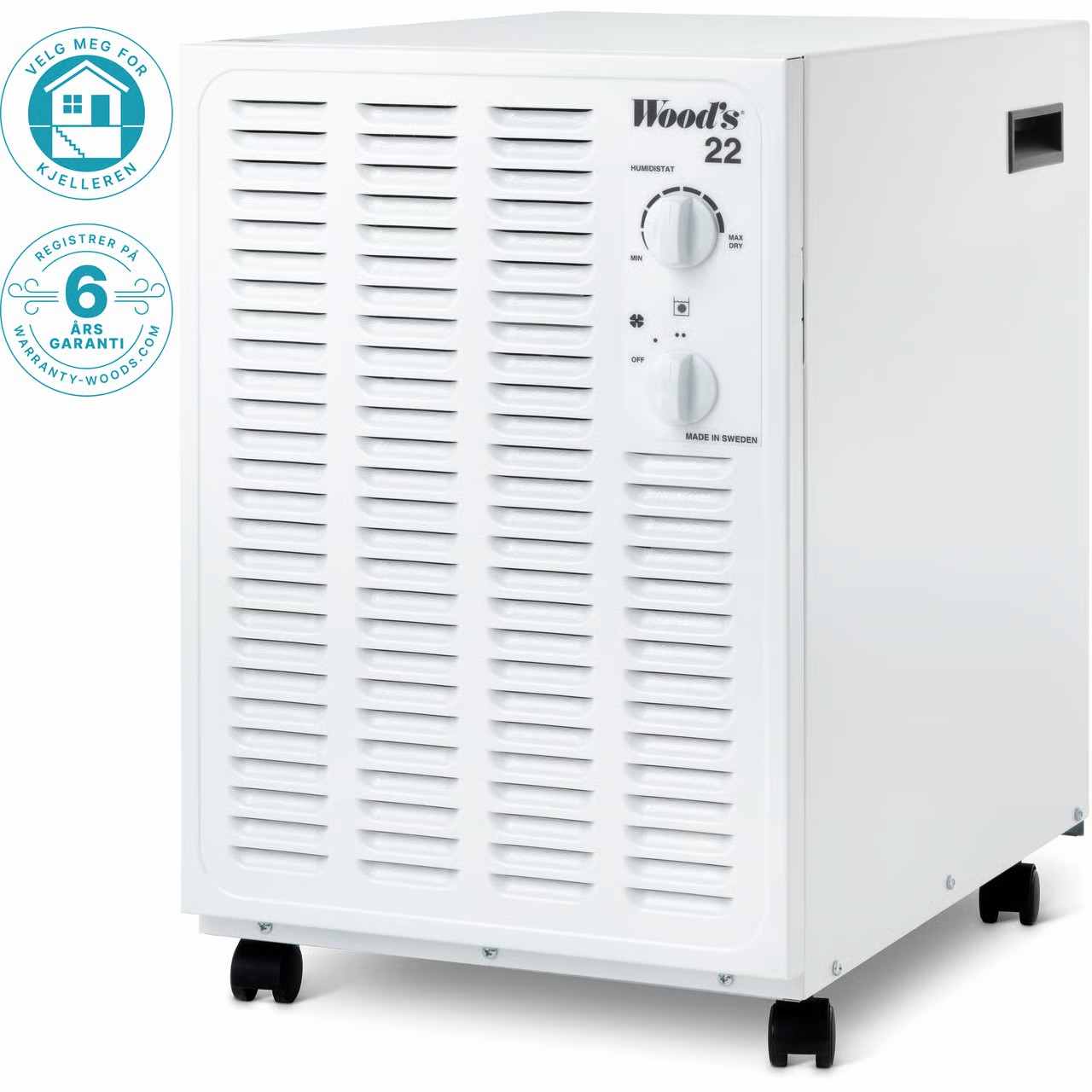 Wood's avfukter for kjeller sw22fw