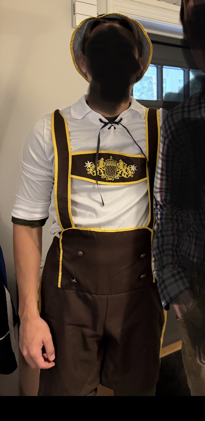 Lederhosen storlek large  brunt tyg