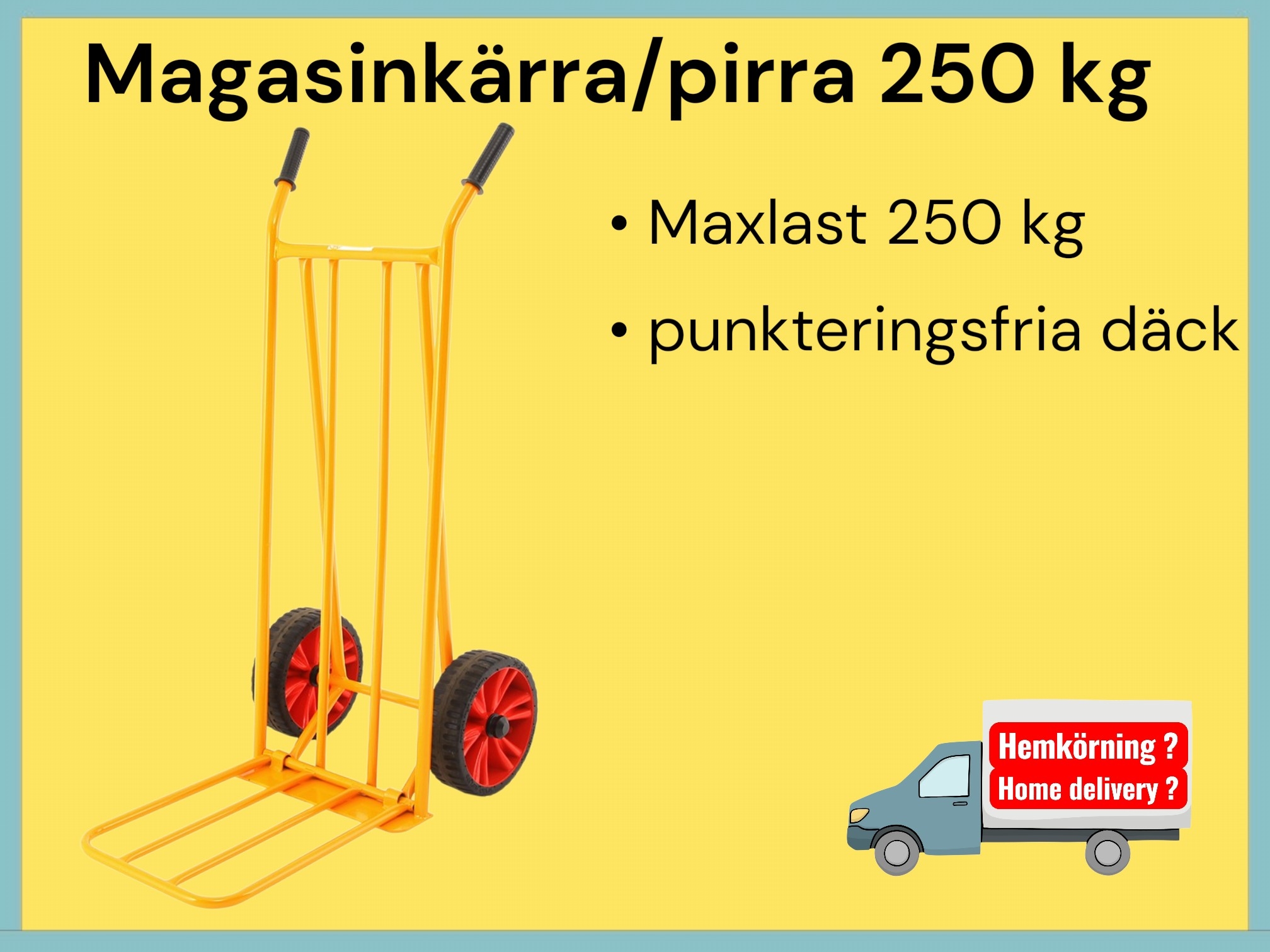 Magasinkärra / pirra maxlast 250 kg