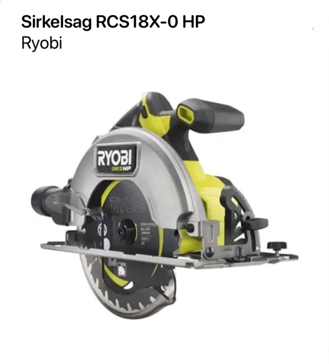 Sirkelsag rcs18x-0 hp 18 v ø 184 mm