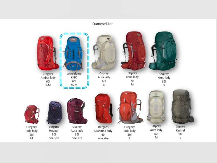 Ryggsekk 65l - lowealpine lady