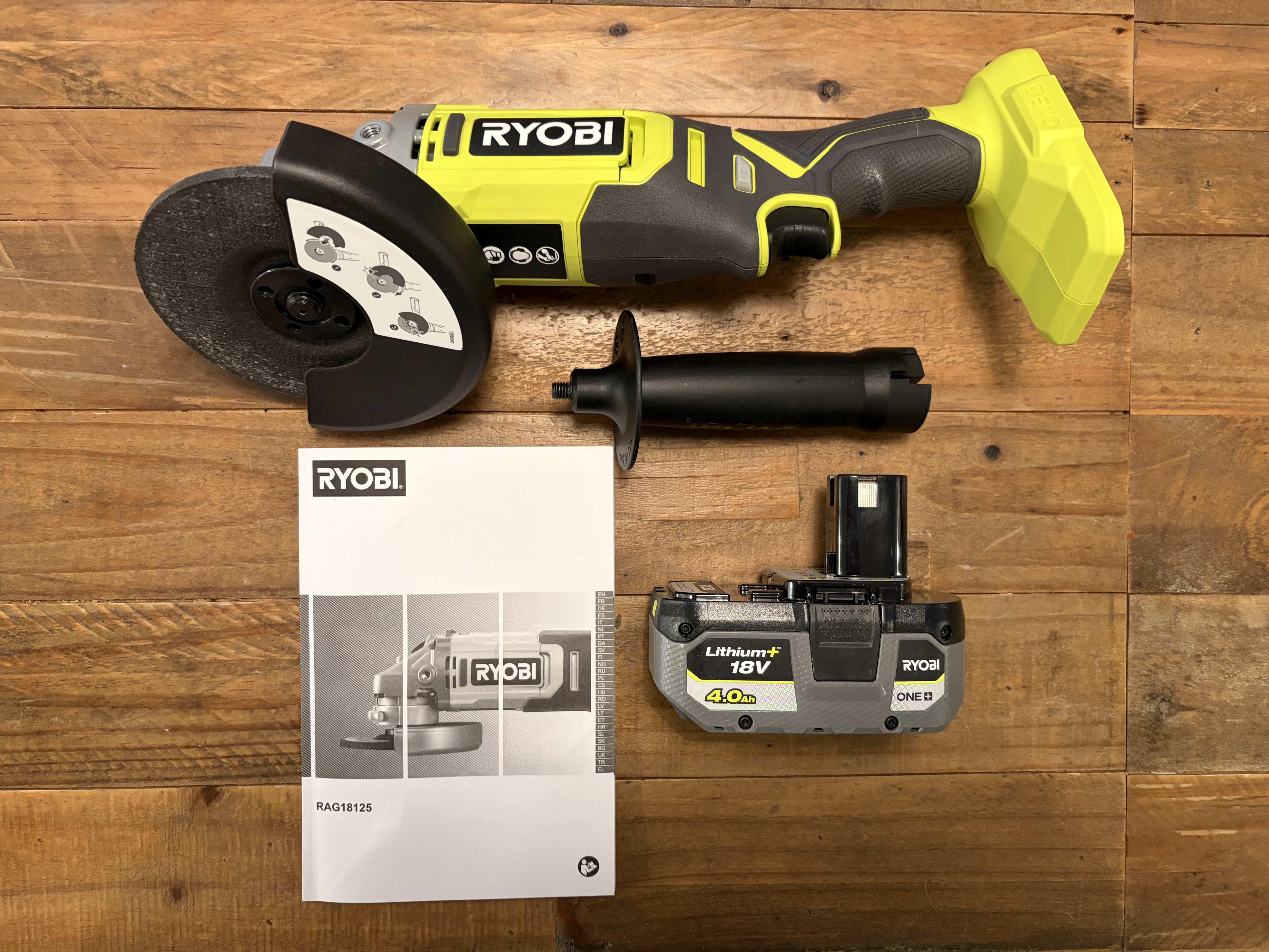 Ryobi vinkelslip batteridriven 125mm 