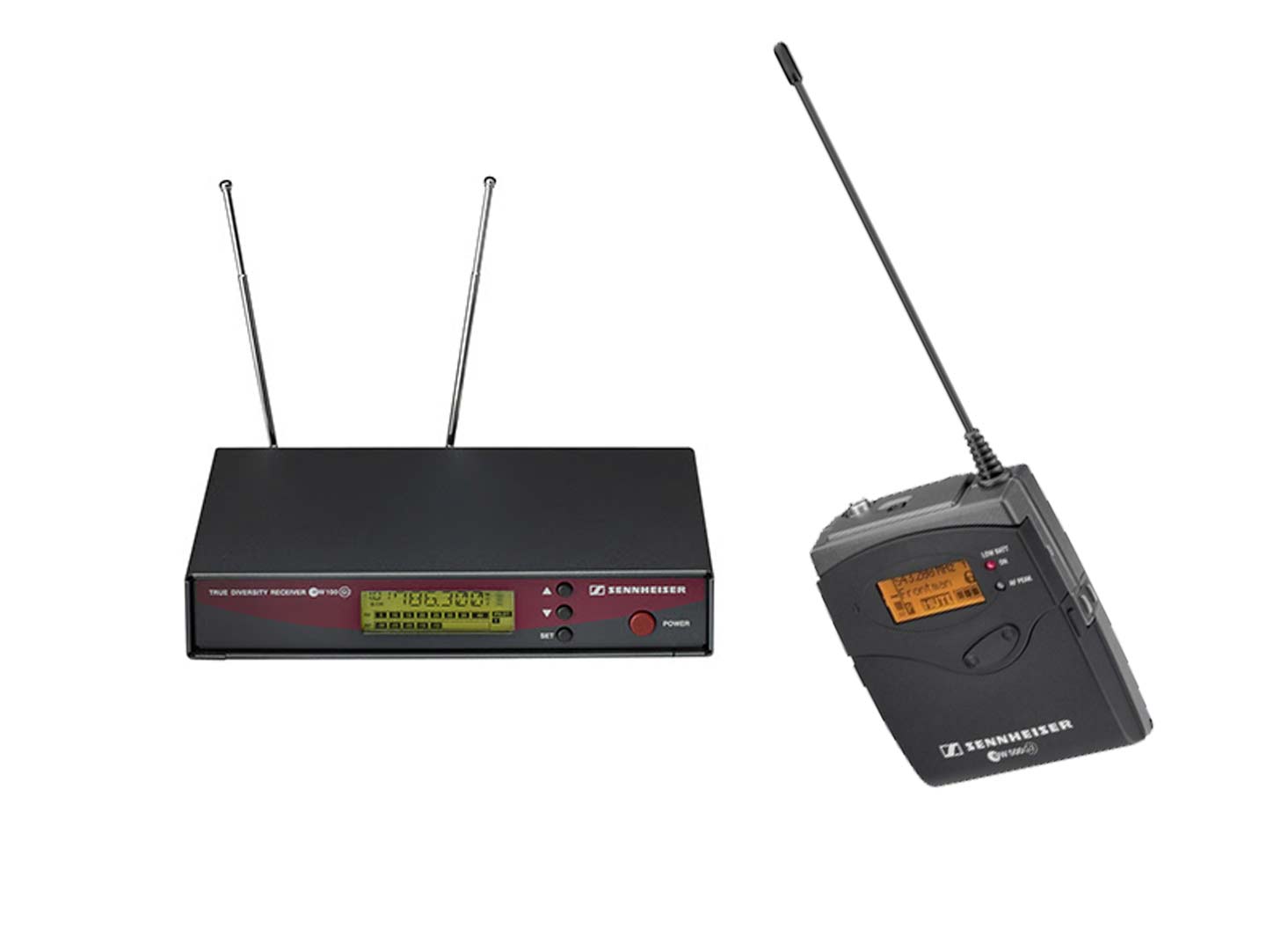 Sennheiser ew100g2 transmitter + receiver microphone system