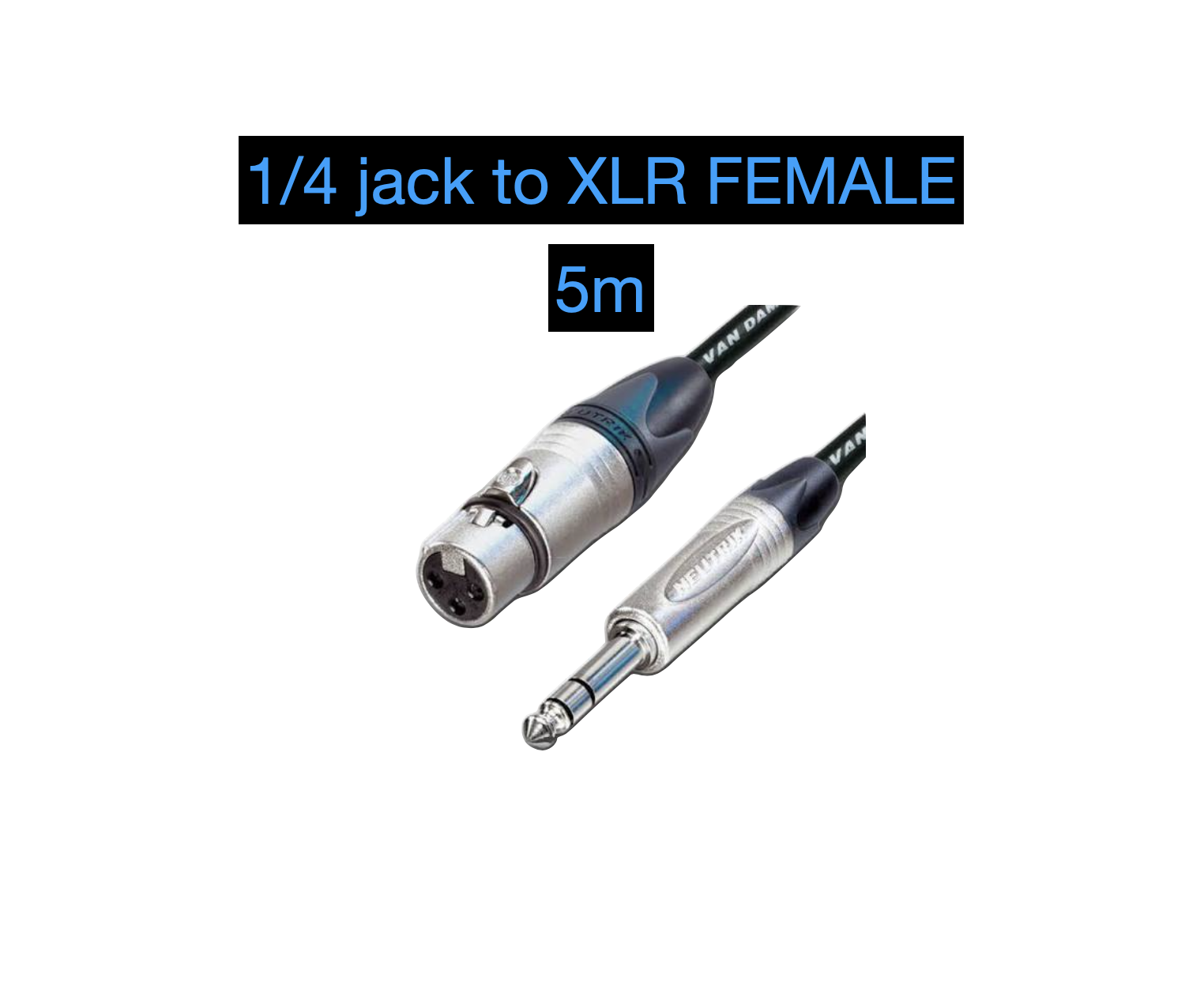 1/4 jack to xlr female 5m