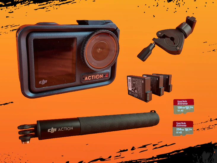 Dji action 4 adventure combo + micro sd cards *gopro*