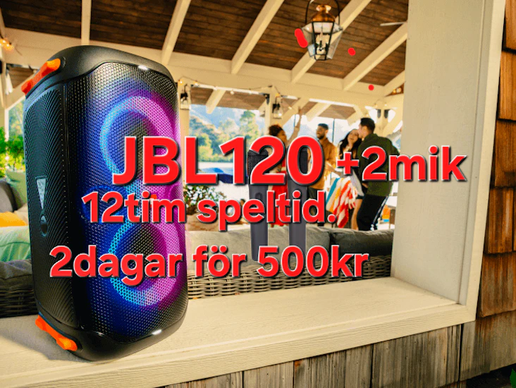 Högtalare/partybox.12 timmars speltid.2st trådlös mikrofon.