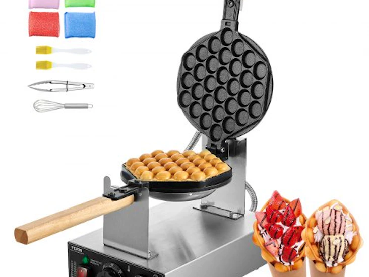 Kommersiellt våffeljärn för trendiga bubbelvåfflor!