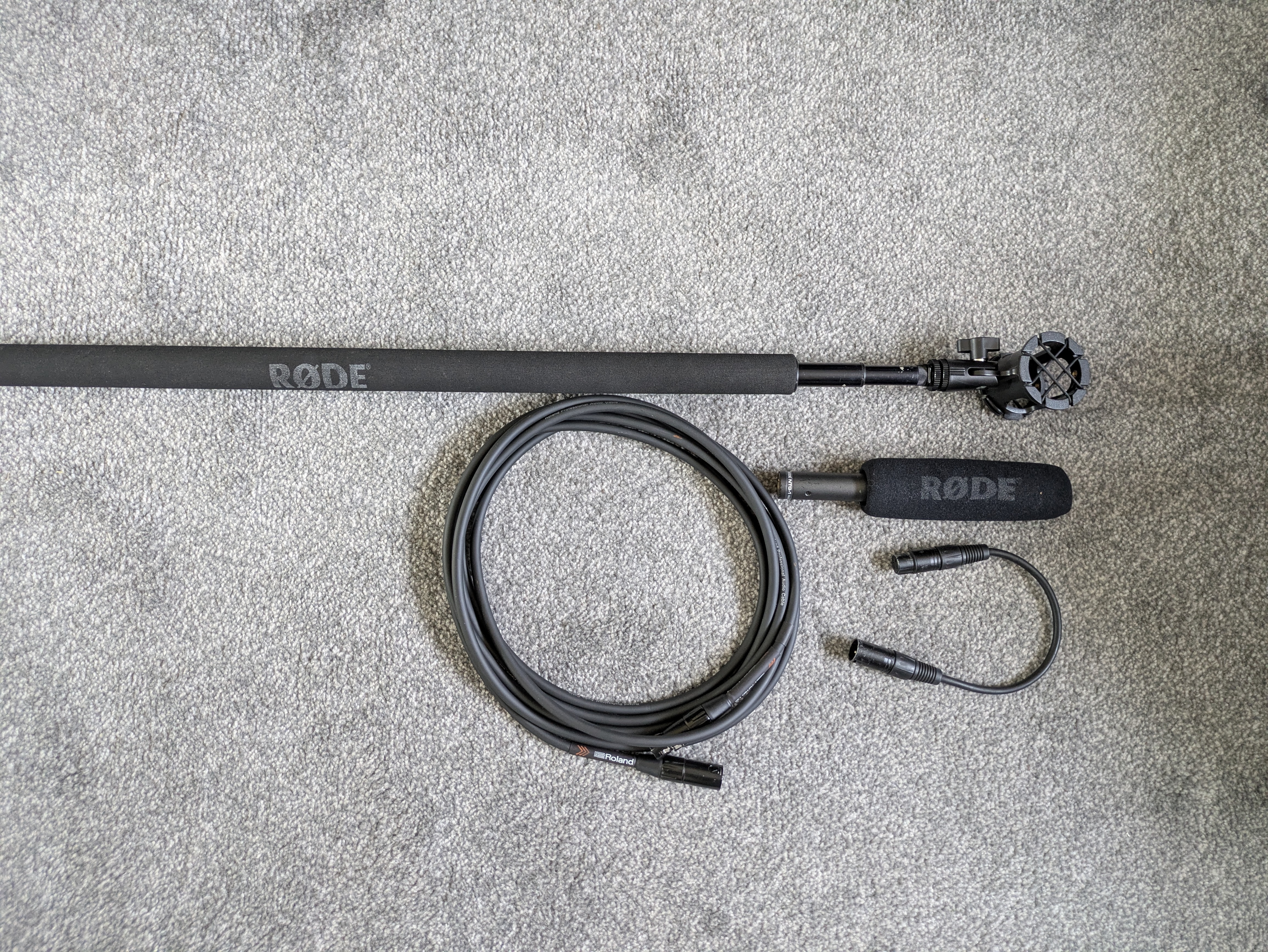 Rode ntg1 shotgun mic and boom kit