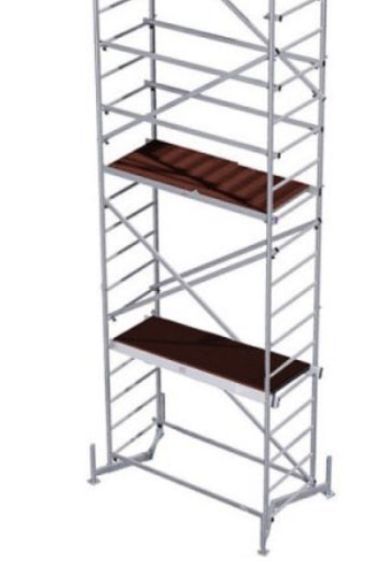 Byggställning med arbetshöjd ca 6,5 meter 