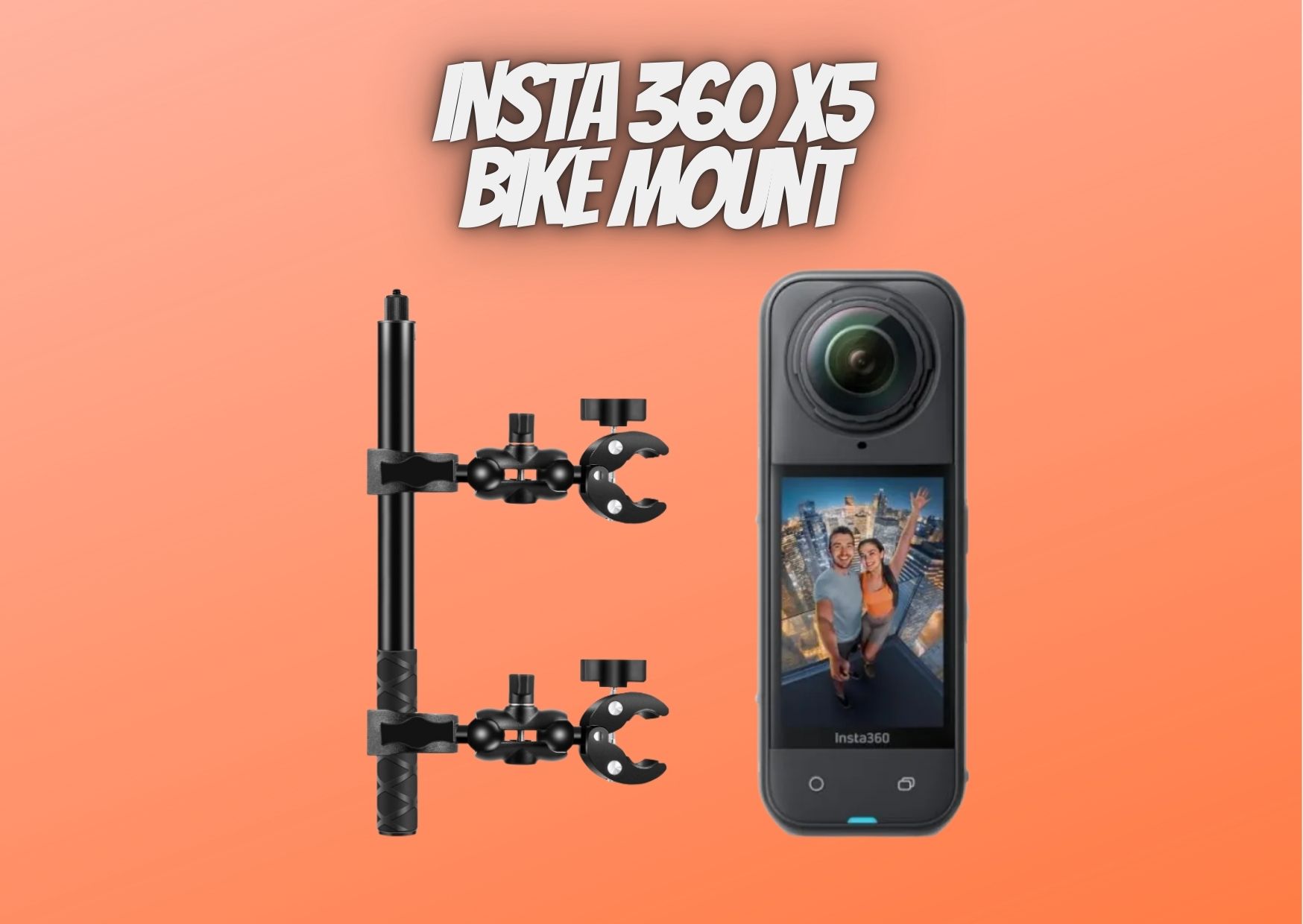 Insta 360 x5 no drone bundle- 8k waterproof 360 action camera + bike mount for insta 360