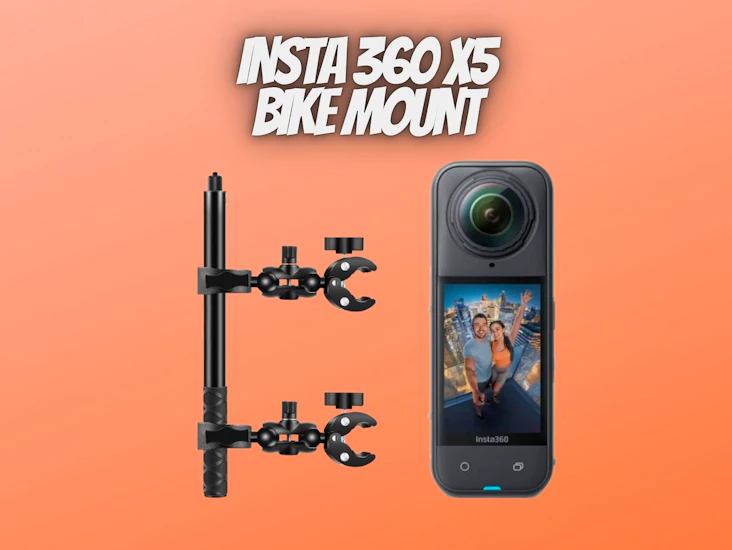 Insta 360 x5 no drone bundle- 8k waterproof 360 action camera + bike mount for insta 360