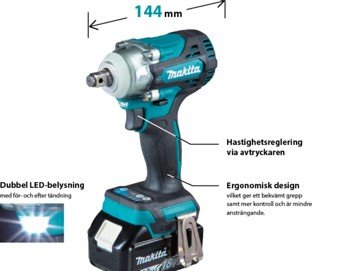 Dtw300 smidig batteridriven mutterdragare