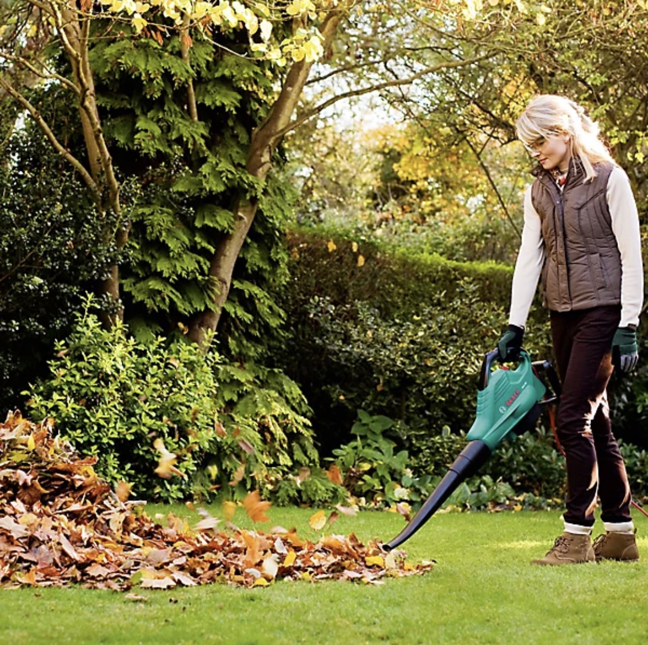 Bosch alb 18 li 18v cordless leaf blower | lightweight & powerful- full kit 