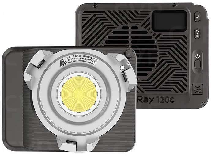 2x kit (dubbel) amaran ray 120c – rgbww full-color led / bowens mount