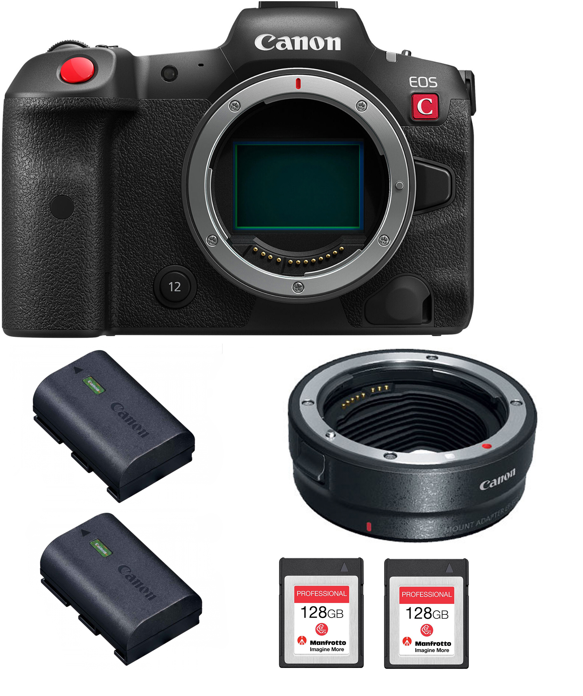 Canon r5c with ef eos r mount adapter 