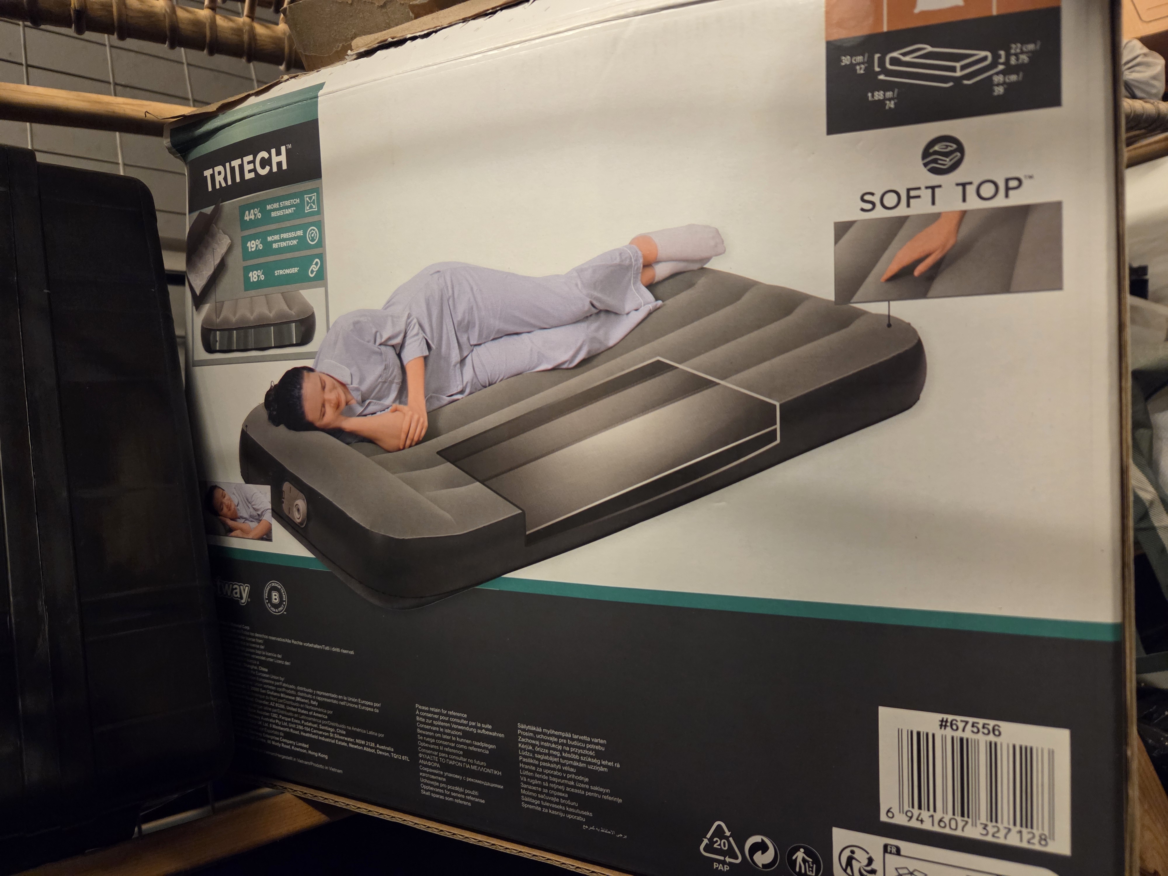 Komfortabel luftmadrass el.pumpe