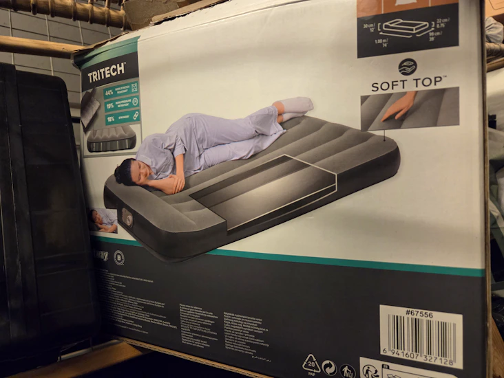 Komfortabel luftmadrass el.pumpe