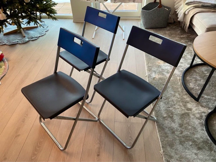 3 sorte klappstoler