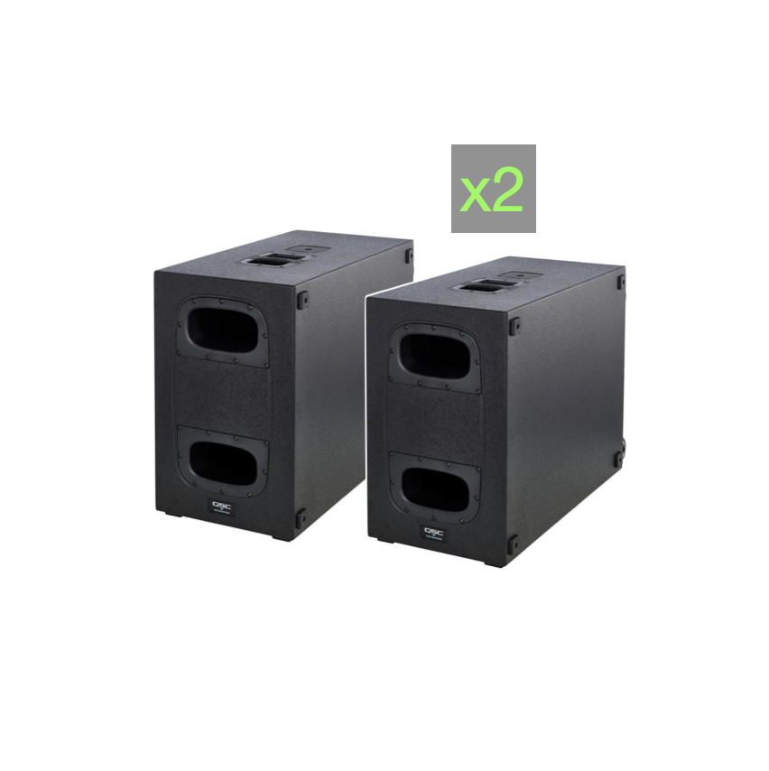 2x 12'' active  subwoofer cardioid  2000w  qsc ks212c  bass speaker package 