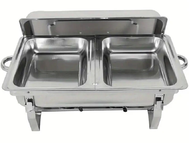 Double compartment chafing dishes
