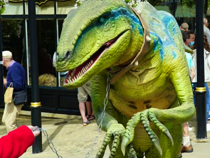 Full bodied dinosaur mascot costume suit