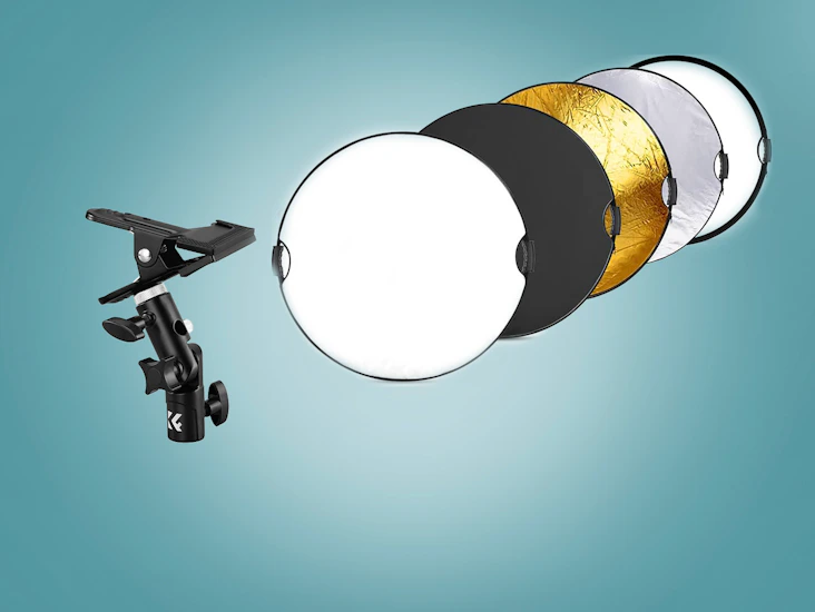 Neewer 56cm 5 in 1 foldable light reflector with handle