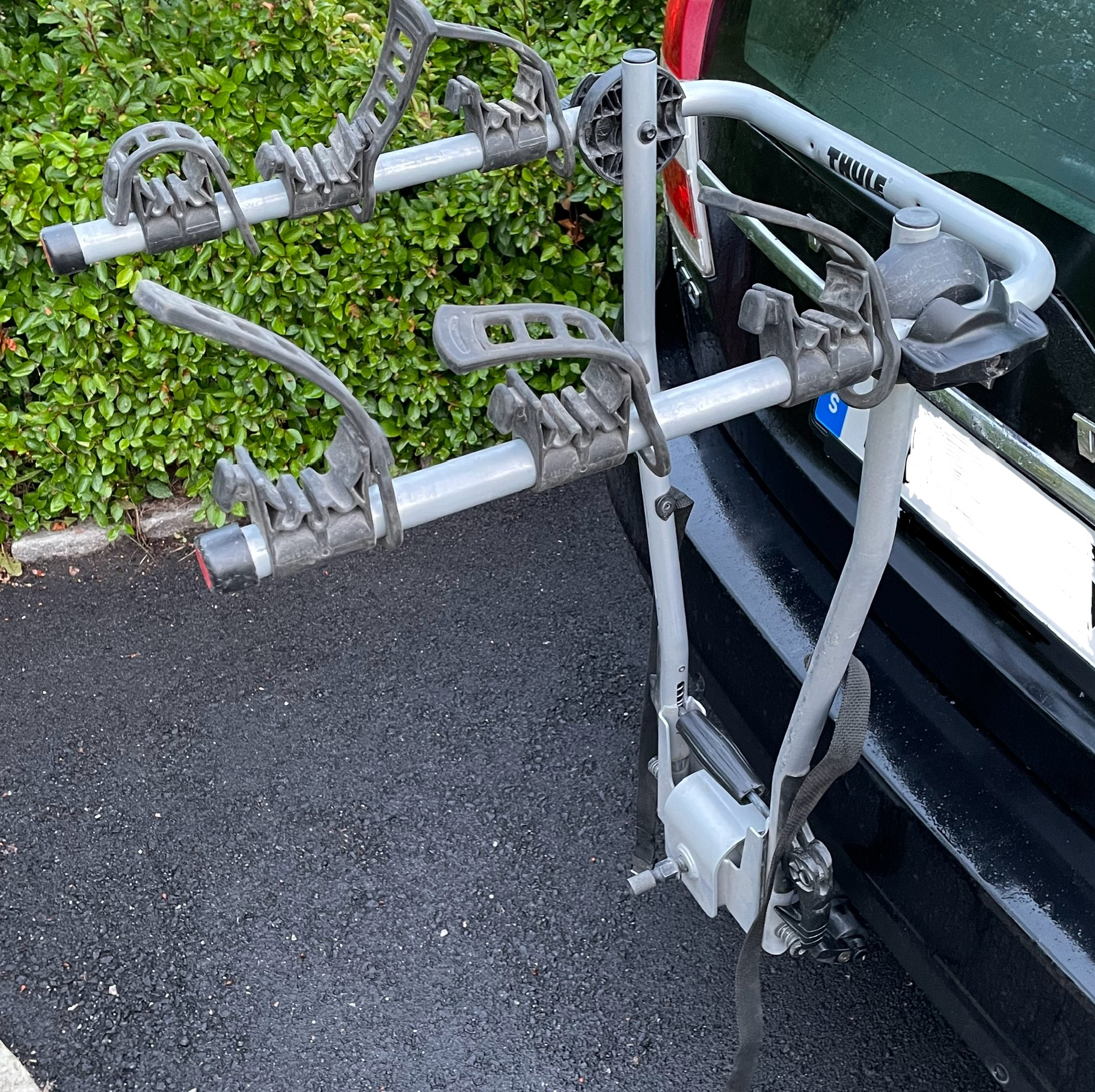 Cykelhållare för dragkrok, 3 cyklar, fällbar